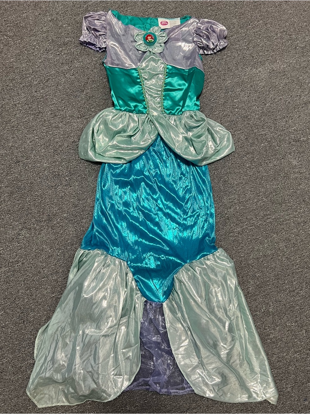 Disney Girls Teal and Seafoam Mermaid Halloween Costume Dress 8-10T